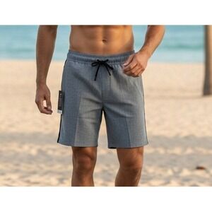 Valor Collective Men's Active Mesh Panel Shorts Athletic Gray Black Size S NWT